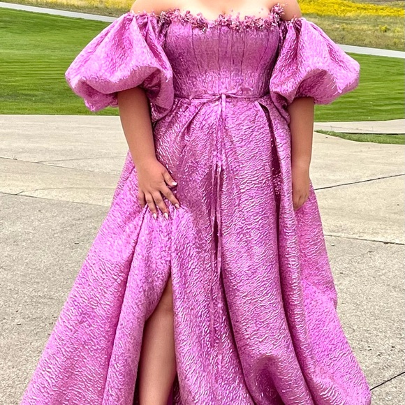 Teuta Matoshi Daydream Candy Brocade Gown - Picture 5 of 5